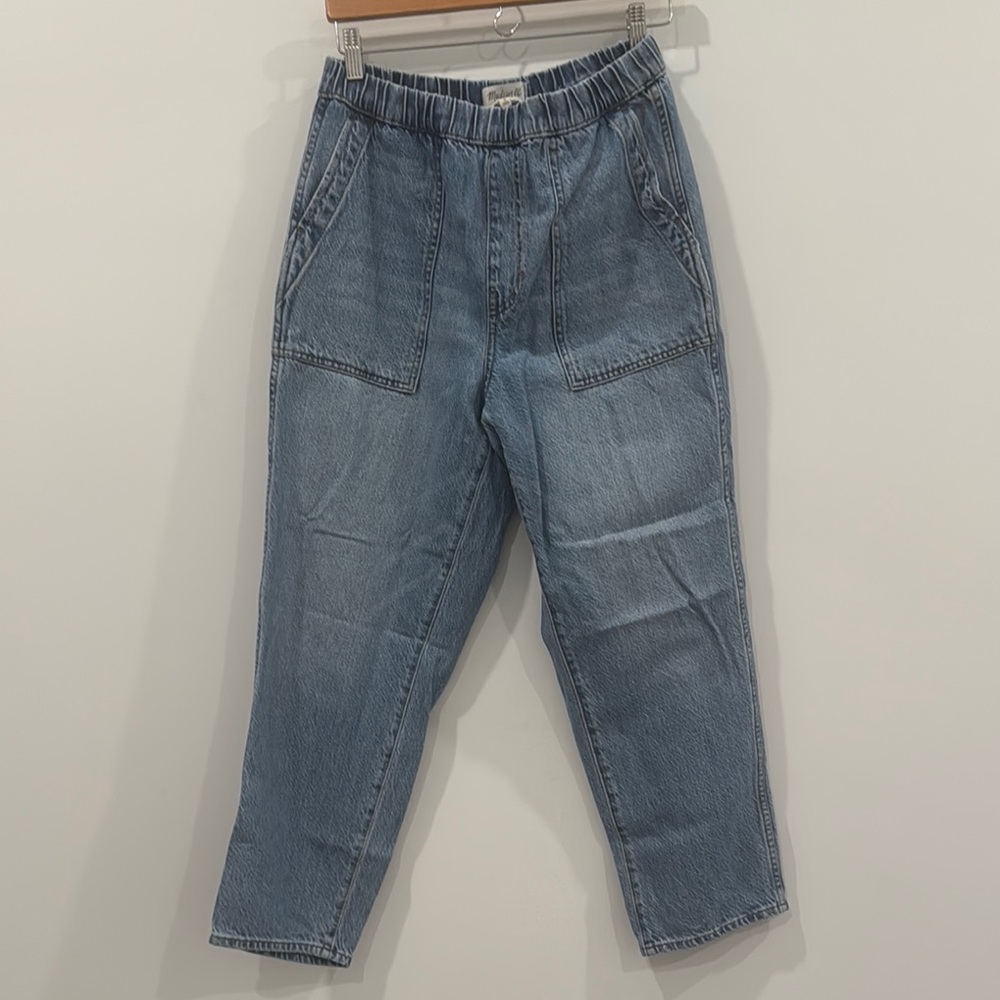 Madewell Blue Elastic Waist Denim